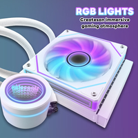 Refroidisseur liquide pour processeur ARGB de 120 mm avec radiateur en cuivre et ventilateur LED |   Système de refroidissement par eau pour PC OEM et vente en gros