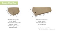 Emballages alimentaires recyclables jetables pour restaurants, pliants pour sandwichs aux œufs, pliants pour petit-déjeuner en kraft gaufré