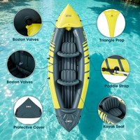 Canoë/kayak gonflable en gros pour la pêche, bateau de sport nautique, kayak de pêche gonflable en PVC pour activités de plein air