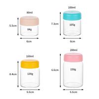 Récipient de stockage pour café et thé en verre de qualité alimentaire avec couvercle en plastique de 250 ml, design moderne et durable pour la cuisine