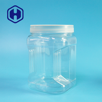 Bocaux carrés en plastique transparent avec couvercles à large ouverture, empilables, sans BPA, de qualité alimentaire, pour aliments en conserve, collations, aliments pour bébés, pizza