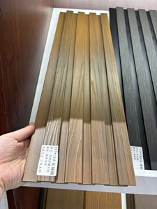 Paneles acanalados <span class=keywords><strong>de</strong></span> WPC impermeables <span class=keywords><strong>de</strong></span> 177*13 mm en colores Chocolate, Teak, Coffee, <span class=keywords><strong>Redwood</strong></span> y Negro para decoración <span class=keywords><strong>de</strong></span> paredes exteriores, techos, patios y jardines. - Product Image 5