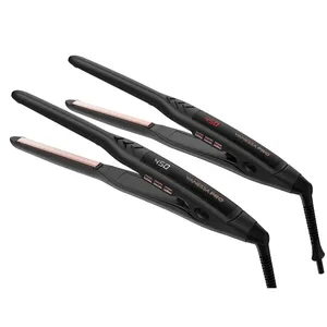 2023 Top-sale high-end ultra-thin bodies for pets tourmaline or titanium PTC digital display curved portable custom hair iron