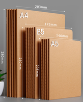 Cahiers d'étudiant bon marché, format A5, avec couverture en papier kraft, cahier d'exercices pour les devoirs des élèves, cahier cousu, cahier d'exercices