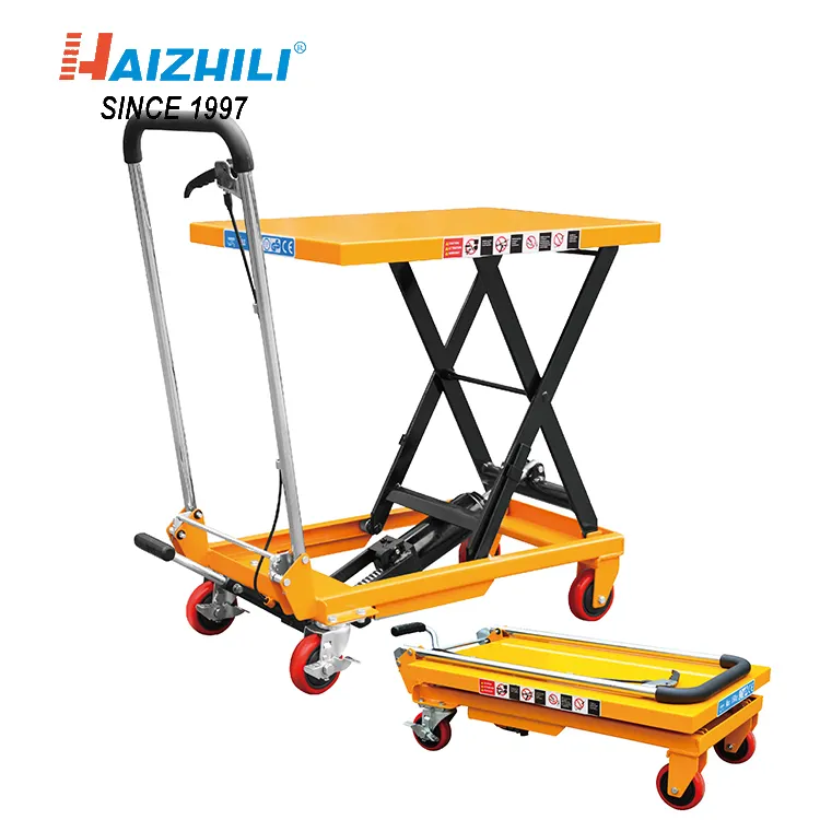 HaizhiLi Handling Equipment Easy loading and unloading material lift table double scissor mini lift platform