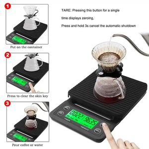Mini kleine tragbare digitale elektronische Waage mit automatischem Timer 3kg/5kg/0,1g für Tropf-Espresso-Küchen lebensmittel - Product Image 5