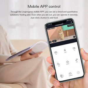 Akıllı 6L otomatik <span class=keywords><strong>Pet</strong></span> mama besleyici ile yeni tasarım paslanmaz çelik çıkarılabilir küçük hayvanlar için Tuya planı ürün çanaklar - Product Image 2