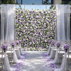 Mur de fleurs artificielles de nouvelle conception, décoration de mariage, fleurs artificielles, mur de fleurs personnalisable - Product Image 1