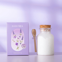 Bain de lait de lavande confortable et nourrissant pour la peau Soak moussant de sel de bain