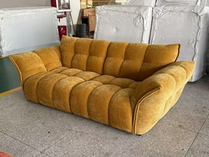 Divano moderno di lusso 3 posti sezionale Set di velluto <span class=keywords><strong>blu</strong></span> per soggiorno mobili elegante in legno con Base elegante lasciando mobili per la stanza - Product Image 6