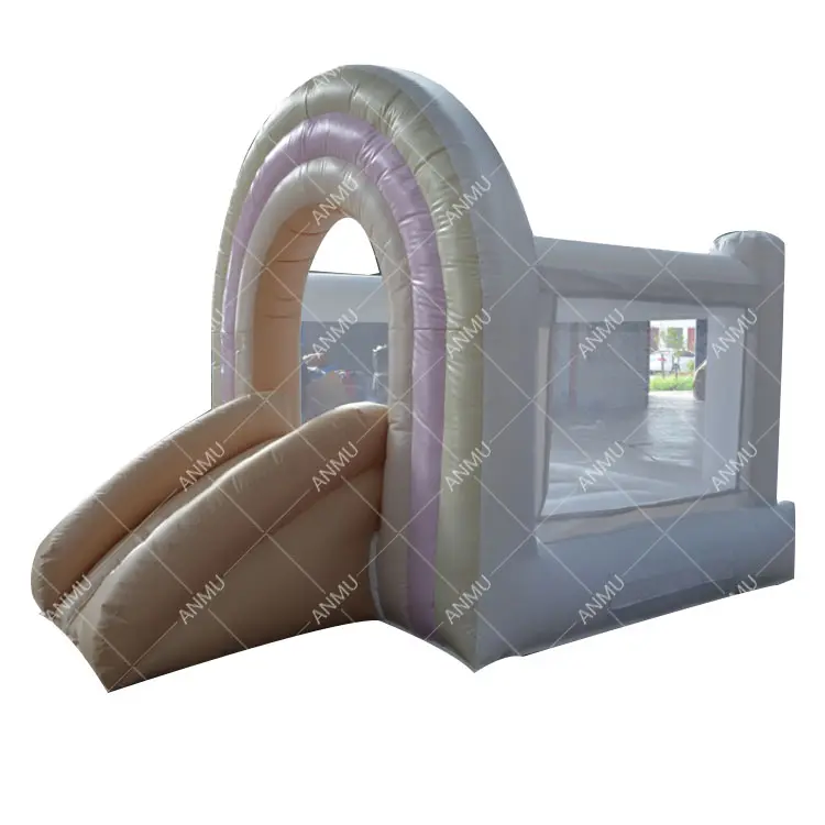 commercial inflatable wedding castle white jumper bounce house with ball pit