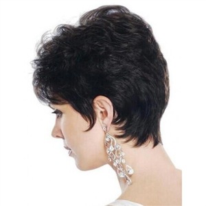 Short <b>Wavy</b> Brown Loose Curly Synthetic Hair <b>Wig</b> 300g Lightweight Natural Look Full <b>Wig</b> for Daily Party Cosplay Women <b>Wigs</b> - Product Image 2