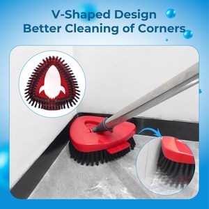 Non-Scratch Bristles <strong>Scrub</strong> for Vileda <strong>Turbo</strong> EasyWring Floor Mop Heavy-Duty Tile Deep Cleaning Brush-Drop Shipping - Product Image 5
