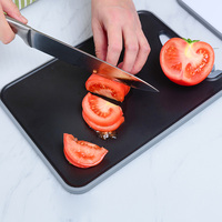 Planches à découper multifonctions avec affûteur, blocs à découper de cuisine, cuisine et aiguiseur de couteaux, en plastique noir