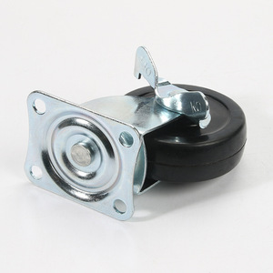 Furniture <b>Caster</b> 3 Inch Rubber <b>Wheel</b> Plate Mount Plain Bearing Durable General Use - Product Image 2