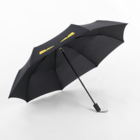 Parapluie de voyage miniature noir sur mesure, imperméable et pliable, pour cadeaux et promotion