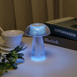 Modern Warm White Rgb Color <strong>Changing</strong> Switch Water Lamp Crystal Mushroom Jellyfish Light Battery Powered With PC Body for Room - Product Image 4