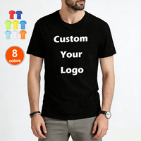 T-shirt vierge uni en polyester pour homme, personnalisable par sérigraphie, grandes tailles