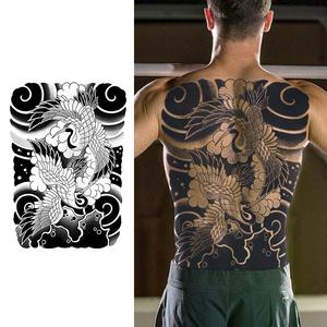 Personalizable grande <span class=keywords><strong>espalda</strong></span> <span class=keywords><strong>completa</strong></span> tatuaje temporal pegatina de larga duración impermeable semipermanente diseño de jugo de hierbas tatuaje - Product Image 4