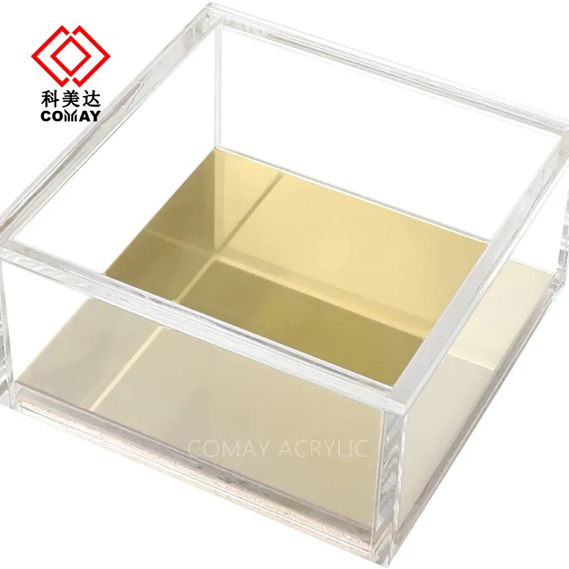 Cubo di visualizzazione in acrilico trasparente su misura facile da montare scatola 2-5mm cubo Display custodia protettiva antipolvere per oggetti da collezione