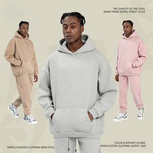 เสื้อสเวตเตอร์แขนยาวและเลกกิ้งสำหรับผู้ชายและผู้หญิง คอลเลคชั่นฤดูใบไม้ร่วงและฤดูหนาว ปี 2025 สไตล์อเมริกัน น้ำหนัก 350 กรัม บุผ้ากำมะหยี่ - Product Image 2