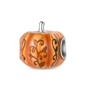 <b>Cute</b> Halloween pendant accessory, made of white brass, hypoallergenic, cartoon design, suitable for DIY jewelry making - Product Image 3