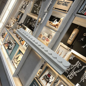 بيع بالجملة رف خشبي ماجونغ أبيض اللون مع شكل موجة دفع اليدين - Product Image 6