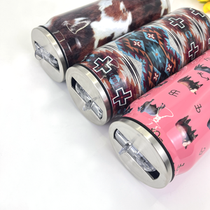 Vasos Personalizados con Forma de Lata de Coca-Cola a Cuadros, <span class=keywords><strong>Tazas</strong></span> de Café Aisladas de Acero Inoxidable con Tapa y Pajita - Product Image 4