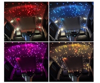 Source de lumière LED à fibre optique 12V bicolore à 2 connecteurs pour plafond de voiture, effet ciel étoilé scintillant, pour modification automobile