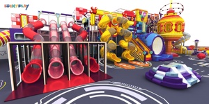 Sân chơi trong nhà thương mại với ma trận trượt đa cấp khổng lồ bao gồm ống xoắn ốc và <span class=keywords><strong>Slide</strong></span> đua rộng - Product Image 5