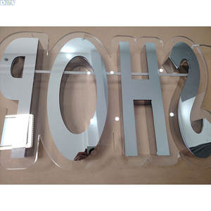 कार सड़क सुरक्षा के लिए कस्टम पॉलिश सिल्वर मिरर फ्रंटलिट क्रोम अक्षर - Product Image 4