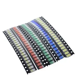 Kit de diodos LED SMD, surtido de diodos, verde, rojo, blanco, azul y amarillo, 0603 LED