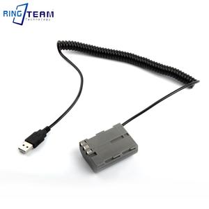 Cable en espiral USB a EN-EL3E, batería ficticia ENEL3E para cámara <span class=keywords><strong>Nikon</strong></span> D50, D70, D70S, <span class=keywords><strong>D80</strong></span>, D90, D100, D200, novedad - Product Image 2