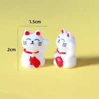 Figurine Maneki Neko Japonaise en Gros, Mini Chat Porte-Bonheur, Décoration de Paysage pour Maison de Poupées DIY, Idéale pour Cadeau et Fournitures d'Artisanat