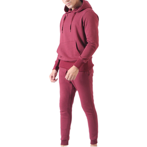 Salva impex เสื้อสเวตเชิ้ตมีฮู้ดสำหรับผู้ชายเสื้อสเวตเตอร์ถักสีแดงเข้มพิมพ์ลายตามสั่งสำหรับฤดูใบไม้ร่วง - Product Image 1