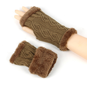 売れ筋のウォームニット手首ウォーマー、耐寒性と指なし手袋、偽袖、子供用手袋卸売。 - Product Image 6