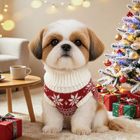 Pull pour chien en tricot marron pour l'automne et l'hiver, vêtements de Noël pour animaux de compagnie, pull chaud pour chiot, vente en gros en stock