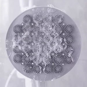 FF5866 Brosse <span class=keywords><strong>de</strong></span> massage et exfoliation dorsale murale en silicone avec ventouses pour douche et bain - Product Image 2