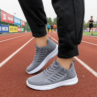 Chaussures de sport décontractées pour hommes à lacets, rehaussantes, en maille, légères et respirantes, pour la course et la marche – Grande Vente