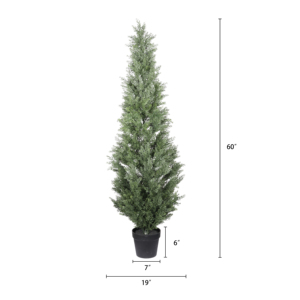 Árbol de Ciprés Artificial de 1.5 m en Maceta Negra, Resistente a los Rayos UV, Planta Topiaria Realista para Interiores, Exteriores, Jardín y Entrada - Product Image 6