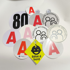 Prezzo di fabbrica nuovo studente autista P e L piastre magnetiche in gomma L adesivo per auto può essere personalizzato - Product Image 3