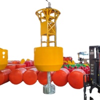 Luz de Baliza Solar Flotante de Material LLDPE Marca BT, Defensa Marina para Barcos, Reflector de Radar, Boya de Navegación, Dispositivo de Advertencia con Bisagra, Resistente a Rayos UV