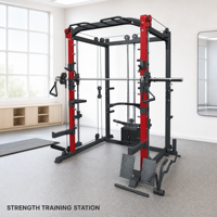 Rack de musculation multifonctionnel avec crossover par câble et machine Smith, équipement de force pour salle de sport à domicile et centre de fitness commercial