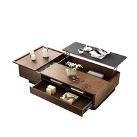 Table basse centrale en bois moderne avec couvercle élévateur et compartiment de rangement caché Design multifonctionnel pour meubles de maison