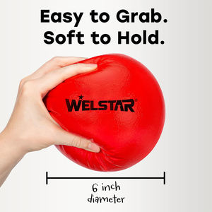 Set di 6 Palline da Dodgeball in Schiuma da 6 Pollici, Morbide, <span class=keywords><strong>a</strong></span> Basso Rimbalzo, con Borsa <span class=keywords><strong>a</strong></span> Rete per Bambini e Adulti, Palla da Gioco per Esterni - Product Image 2