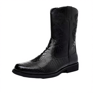 Nouvelles Bottes Décontractées Montantes pour Hommes, Style Britannique Polyvalent, Légères, avec Fermeture Éclair et Semelle Extérieure en Caoutchouc Antidérapante - Product Image 3