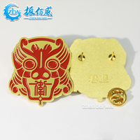 Fabricants personnalisés, vente en gros à bas prix, émail doux plaqué or/argent de haute qualité 35 mm pour logo de badge