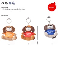 Jouet porte-clés en peluche promotionnel avec logo personnalisé ourson en peluche pour enfants lapin en peluche de cerf doux avec T-shirt jouet pour bébé