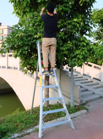 Escalera de Aluminio para Cosecha Agrícola, Soporte para Recolección en Huertos, Trípode para Frutas