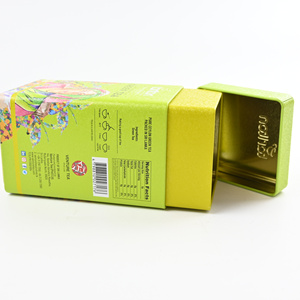 Caja de Metal Cuadrada Alta para Té, con Impresión Flexográfica de la Marca JINKO, con Doble Tapa, 200 ml, Té Verde de Ceilán, con Ilustración Artística Personalizada - Product Image 4